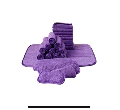 Набор из 25 антимикробных ковриков для чистки и сушки CleanBoss от Joy фиолетовый - Изображение 1 из 2