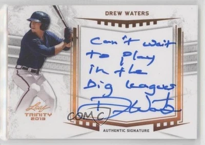 2019 Leaf Trinity Auto Inscriptions Drew Waters #A-DW2 Auto - Image 1 of 2