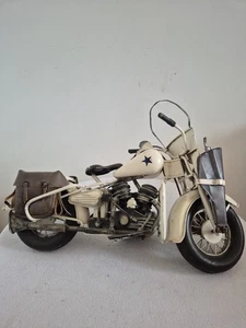 Polizei Motorrad Metall Vintage Ornament Wohndeko Geschenk 40x30 x13cm RAR - Bild 1 von 15