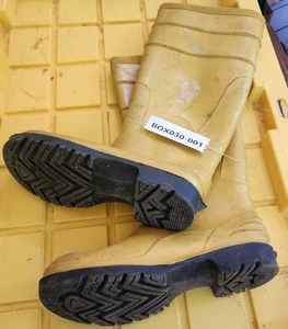 Bata dielectric steel shank high top rubber electricians boots Size 7 Yellow - Picture 1 of 5