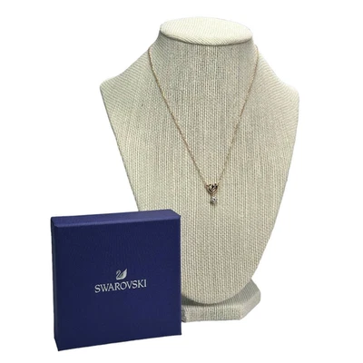 Collar Swarovski Lifelong Heart colgante blanco chapado en oro rosa Foto 1 de 4