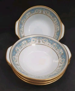 NORITAKE POLONAISE LUGGED CEREAL BOWLS 2045 WITH HANDLES SET 4 - Picture 1 of 10