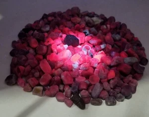 Natürliche seltene violettblaue Saphirkristalle Menge. Hoch UV reaktiv. 1 kg Menge - Bild 1 von 18