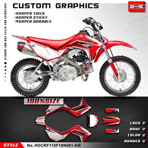 Kit de calcomanías de pegatinas de vinilo totalmente personalizado Kungfu Graphics MX para CRF110F 2019-2024 - Imagen 1 de 8