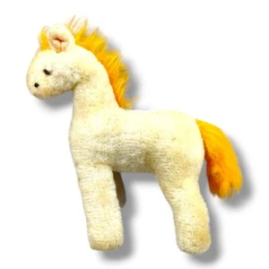 Peluche Caballo Pony Steiff Vintage Beige Tostado Naranja Melena Sin Etiquetas Miniatura 5" - Imagen 1 de 9