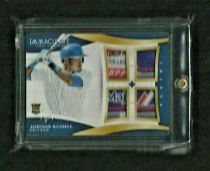 Addison Russell 2015 Immaculate Quad LAUNDRY TAG Patch Rookie #1/1! Chicago Cubs