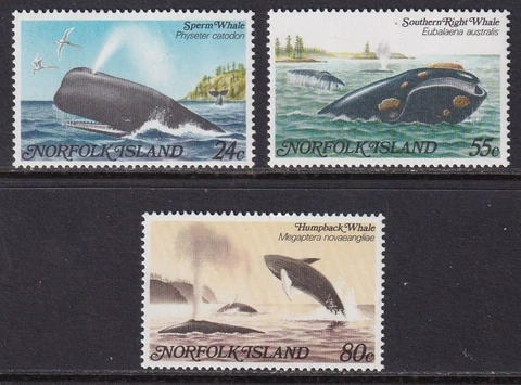 NORFOLK ISLAND 1982 Whales set of 3 SG 284-286 MNH/** Cover