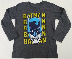 Batman Batman Batman Face Logo DC Comics T-Shirt 4T 5T (Grey) - Picture 1 of 3