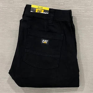 Pantalones de trabajo utilitarios CAT Caterpillar para hombre 32 x 32 negros cintura flexible bolsillo celular - Imagen 1 de 18