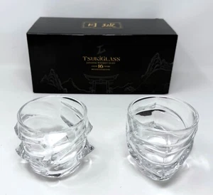 Set of 2 Tsukiglass Japanese Whiskey Glasses Private Collection Thick and Heavy - Picture 1 of 17