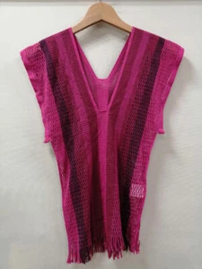 ISSEY MIYAKE pink mesh stripe sleeveless top size 2 - Picture 1 of 9