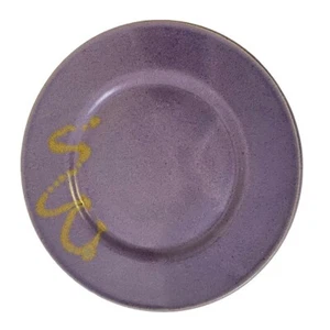 Art Pottery Decorative Plate Purple Yellow Glazed Signed St. Myers Round 11.5" - Picture 1 of 10