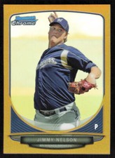 2013 Bowman Chrome Mini Gold Refractors #25 Jimmy Nelson  SN50
