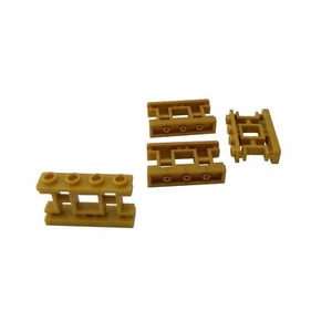 4 NEUE LEGO Fence 1 x 4 x 2 Ornamental Asian Lattice with 4 Studs Perle Gold - Bild 1 von 1