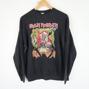 Iron Maiden Vintage 1990 Band Sweatshirt Ten Years RARE SZ M (M7395) - Picture 1 of 8