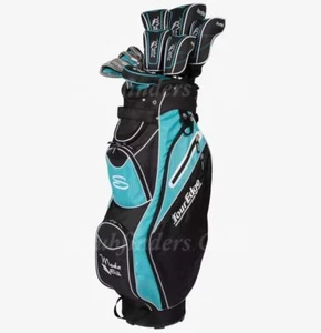 NEW Lady Tour Edge Moda Silk Black/Teal 11 Piece Complete Set Graphite Ladies - Picture 1 of 6