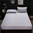 Embossed Bed Sheet Solid Color Diaper-Proof Fitted Sheet Fixed Mattress Cover