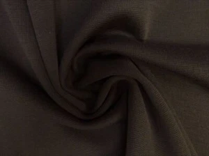 Lady McElroy Tubular Textured Stretch Knit Fabric Cocoa - per metre - Picture 1 of 6