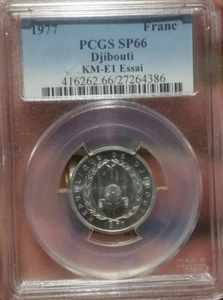 1977  Djibouti Africa. Franc Essai KM-E1 PCGS SP-66. Rare - Picture 1 of 2