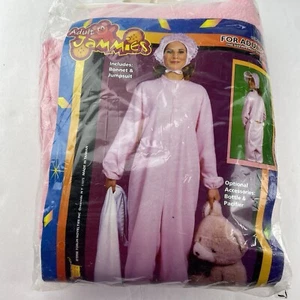 Erwachsene Jammies Kostüm Frau Mädchen Neu im Paket PJ's Haube Rosa Einheitsgröße - Bild 1 von 5