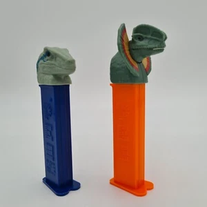 Pez Dispenser Jurassic World Collectables Dilophosaurus & Blue The Velociraptor - Picture 1 of 13