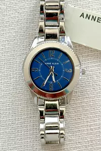 Annie Klein Silver-Tone w/Blue Dial Women's Watch (AK/3105) - MSRP $65 (NWT) - Picture 1 of 5