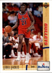 1991-92 Upper Deck Washington Bullets Basketball Card #382 Ledell Eackles