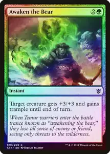 Awaken the Bear FOIL Khans of Tarkir NM Green Common MAGIC MTG CARD ABUGames - Picture 1 of 1