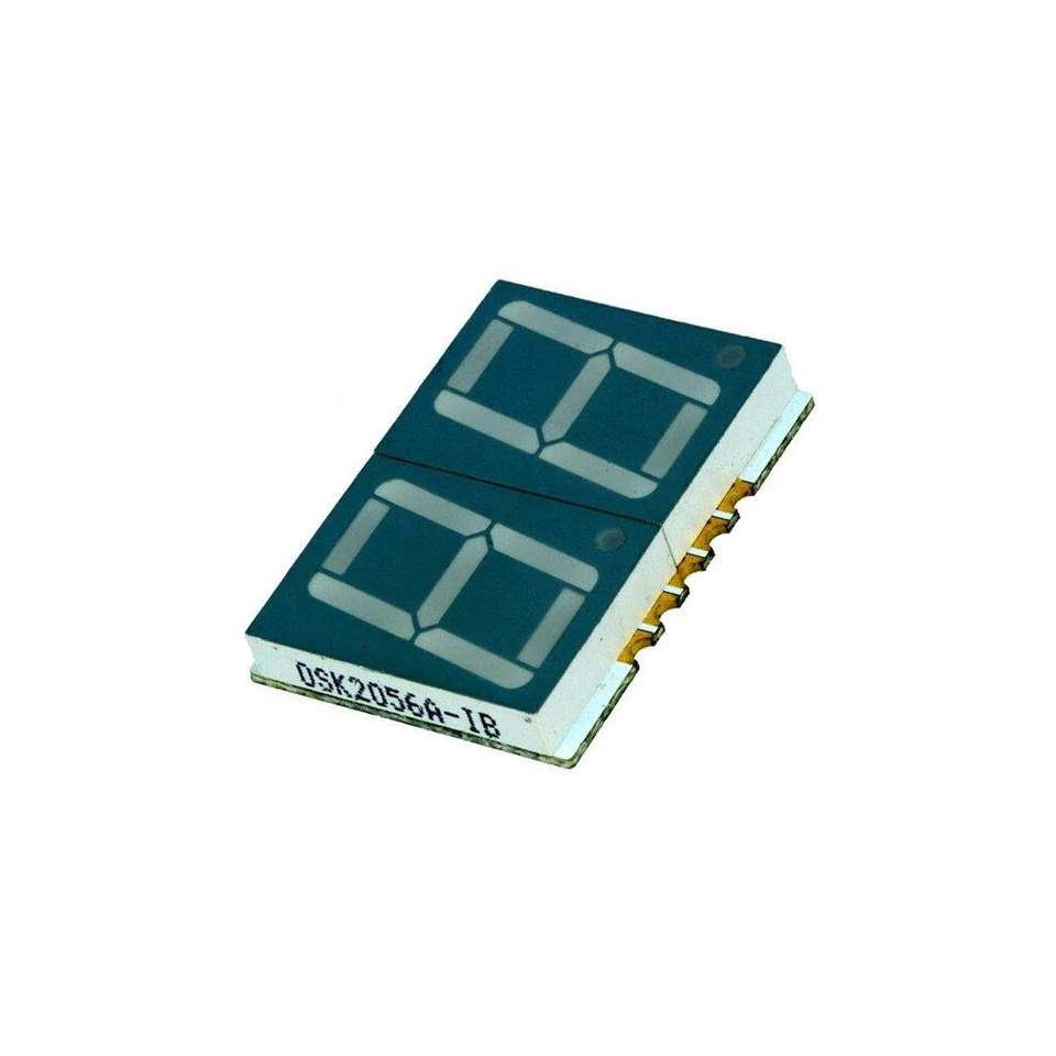 Écran OSK2056A-IG : LED 7 segments 14,22 mm 0,56" Nombre : 2 vert 10-35 mcd OPT - Photo 1/1