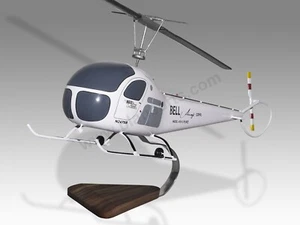 Bell 47 H-1 Helicopter Solid Kiln Dried Mahogany Wood Handcrafted Display Model - Picture 1 of 13