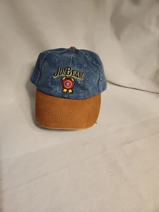 Jim Beam Baseball Hat Cap Blue Denim with Suede Brim by Initiatives Ju - Picture 1 of 4