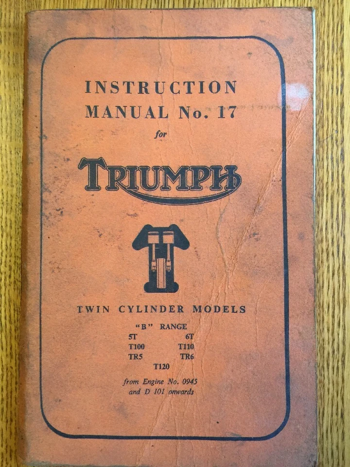 TRIUMPH MOTORCYCLE "B" 范围说明手册 No 17 双缸型号 1956- — 第 1/4 张图片