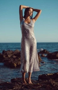 Zara Sequinned Dress Metallic Silver XS S M XXL Small Medium Large 2712/246 New