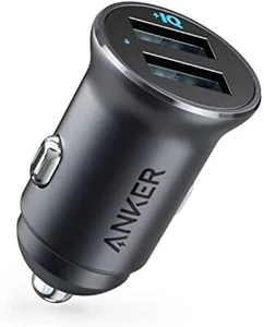 Anker PowerDrive 2 Alloy (24W 2 Port Car Curger) Free Ship w/Tracking# New Japan - Photo 1 sur 8