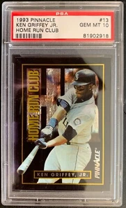 1993 PINNACLE HOME RUN CLUB #13 KEN GRIFFEY JR PSA 10 GEM MINT POP 25 HOF - Foto 1 di 2