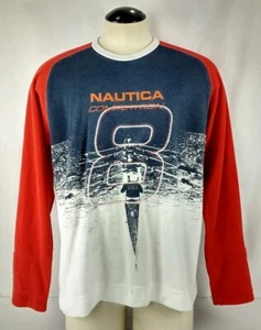 Nautica Competition Vintage Y2K weiß rot & blau Langarmshirt Gr. XL - Bild 1 von 5