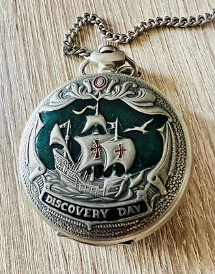 MOLNIJA Orologio Tascabile Handauszug 18 Rubis Fatto IN Urss Discovery Day - Imagen 1 de 4