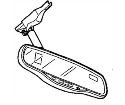 INTERIOR REAR VIEW MIRROR 2000-2004 TOYOTA TACOMA - Image 1 of 4
