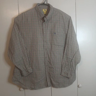 Duck Head Men's Plaid 2XL Tan/Black/Red Long Sleeve Shirt (0358P3) - Image 1 of 4