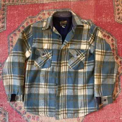 De colección Años 70 Sears Poner en Tienda Sears Roebuck Sherpa Forrado Franela Otoño Temporada L Foto 1 de 4