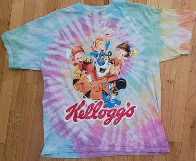 Camiseta Kelloggs Para Hombre XL Tie Dye Gráfico Tony The Tiger, Rice Crispies Guys 🥣 Foto 1 de 3