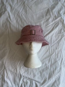 Pink Vintage Y2K Bucket Hat With Silver Buckle Detail Festival - Picture 1 of 3