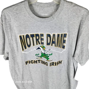 Notre Dame University T-shirt Men's XL Fighting Irish Captivating Gray New Tags - Picture 1 of 6