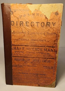 1888 PALMER'S DIRECTORY DAKOTA METHODIST/EPISCOPAL , PRE-STATEHOOD SOUTH DAKOTA - Picture 1 of 19