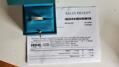 Anillo de diamantes de oro blanco de 14K Effy - ¡pieza absolutamente impresionante! Precio a vender. Foto 1 de 4