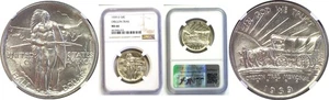 1939-D 50C Oregon Trail Commemorative Half Dollar NGC MS-66 - Picture 1 of 3