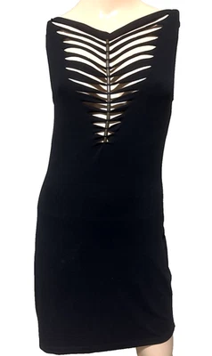 Vestido de cóctel Plein Sud Runway negro recortado LBD EE. UU. 6 8 / IT 44 / FR 40 Foto 1 de 4