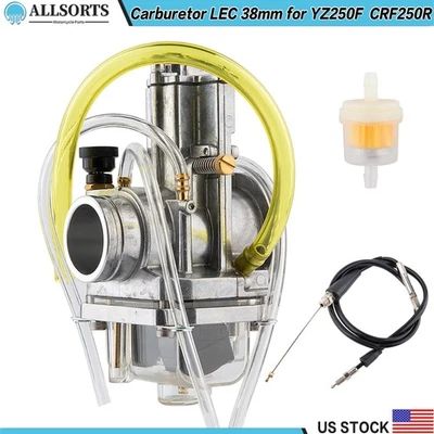 38mm Lectro Carburetor for Yamaha Kawasaki Honda 250 250F 400 450 X F 650 Carb Foto 1 de 4