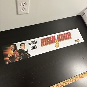 RUSH HOUR 3 (2007) Movie Theater Mylar Poster 5x25 DSOG Jackie Chan Chris Tucker