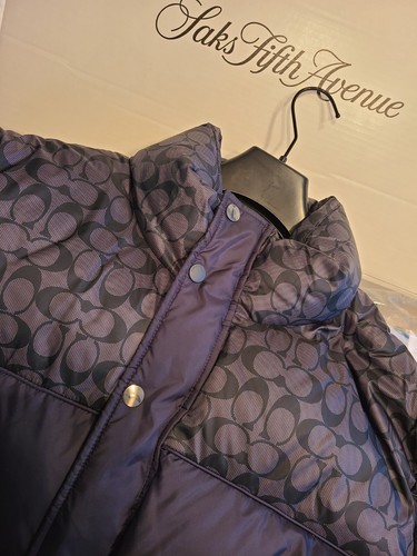 Nuovo Coach Logo Uomo Giacca Buffer Nera 2XL Edizione Limitata